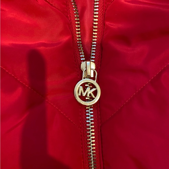 Red Puffer Vest by Michael Kors w/ Gold hardware, small - Picture 5 of 5